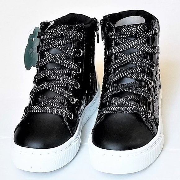 Girls High Top Sneakers Lace/Zip Various Sizes NWT - Picture 3 of 15